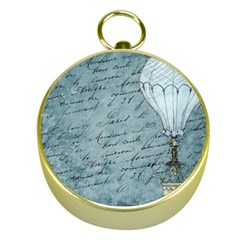 Vintage Hot Air Balloon Lettter Gold Compasses by snowwhitegirl