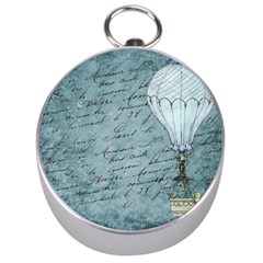 Vintage Hot Air Balloon Lettter Silver Compasses by snowwhitegirl