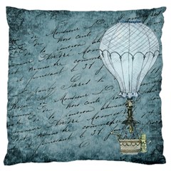 Vintage Hot Air Balloon Lettter Large Flano Cushion Case (one Side) by snowwhitegirl