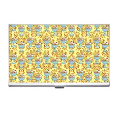 Paisley Yellow Sundaes Business Card Holder by snowwhitegirl