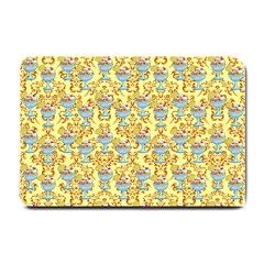 Paisley Yellow Sundaes Small Doormat  by snowwhitegirl