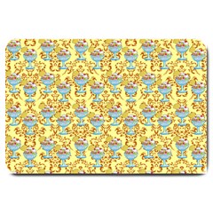 Paisley Yellow Sundaes Large Doormat  by snowwhitegirl