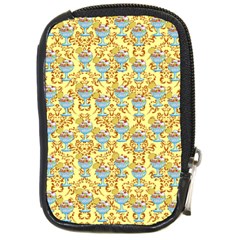 Paisley Yellow Sundaes Compact Camera Leather Case by snowwhitegirl