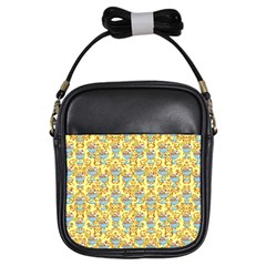 Paisley Yellow Sundaes Girls Sling Bag by snowwhitegirl