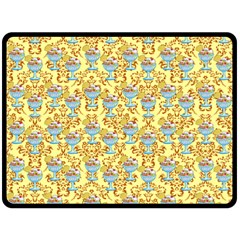 Paisley Yellow Sundaes Fleece Blanket (large)  by snowwhitegirl