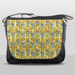 Paisley Yellow Sundaes Messenger Bag by snowwhitegirl