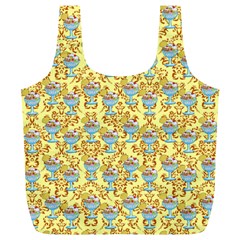 Paisley Yellow Sundaes Full Print Recycle Bag (xl) by snowwhitegirl