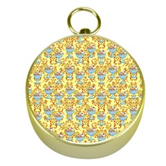 Paisley Yellow Sundaes Gold Compasses by snowwhitegirl