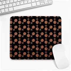 Victorian Crosses Black Large Mousepads by snowwhitegirl