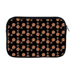 Victorian Crosses Black Apple Macbook Pro 17  Zipper Case by snowwhitegirl