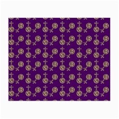 Victorian Crosses Purple Small Glasses Cloth by snowwhitegirl