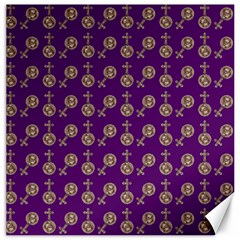 Victorian Crosses Purple Canvas 12  X 12  by snowwhitegirl