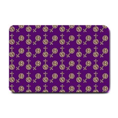 Victorian Crosses Purple Small Doormat  by snowwhitegirl