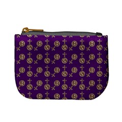 Victorian Crosses Purple Mini Coin Purse by snowwhitegirl