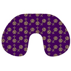 Victorian Crosses Purple Travel Neck Pillows by snowwhitegirl