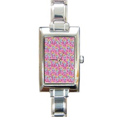 Paisley Pink Sundaes Rectangle Italian Charm Watch by snowwhitegirl