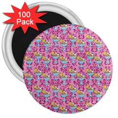 Paisley Pink Sundaes 3  Magnets (100 Pack) by snowwhitegirl