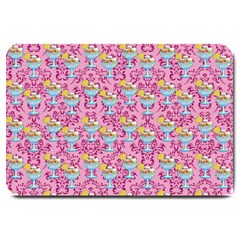 Paisley Pink Sundaes Large Doormat  by snowwhitegirl