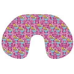 Paisley Pink Sundaes Travel Neck Pillows by snowwhitegirl