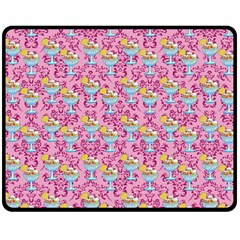 Paisley Pink Sundaes Double Sided Fleece Blanket (medium)  by snowwhitegirl