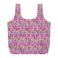 Paisley Pink Sundaes Full Print Recycle Bag (l) by snowwhitegirl