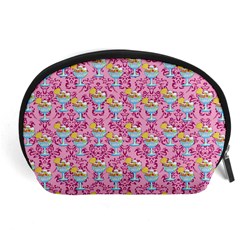 Paisley Pink Sundaes Accessory Pouch (large) by snowwhitegirl