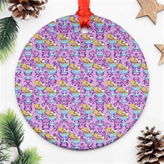 Paisley Lilac Sundaes Ornament (round) by snowwhitegirl