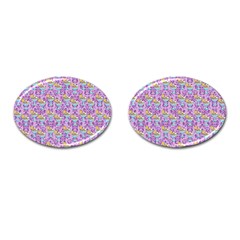 Paisley Lilac Sundaes Cufflinks (oval) by snowwhitegirl