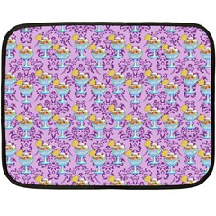 Paisley Lilac Sundaes Double Sided Fleece Blanket (mini)  by snowwhitegirl