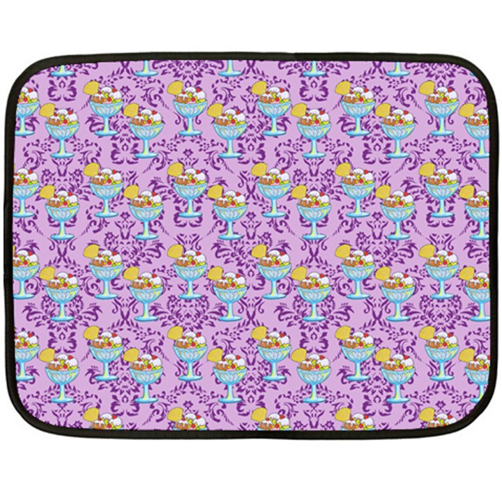 Paisley Lilac Sundaes Double Sided Fleece Blanket (Mini) 