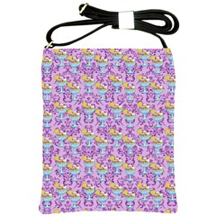 Paisley Lilac Sundaes Shoulder Sling Bag by snowwhitegirl