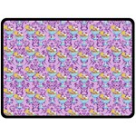 Paisley Lilac Sundaes Fleece Blanket (Large)  80 x60  Blanket Front