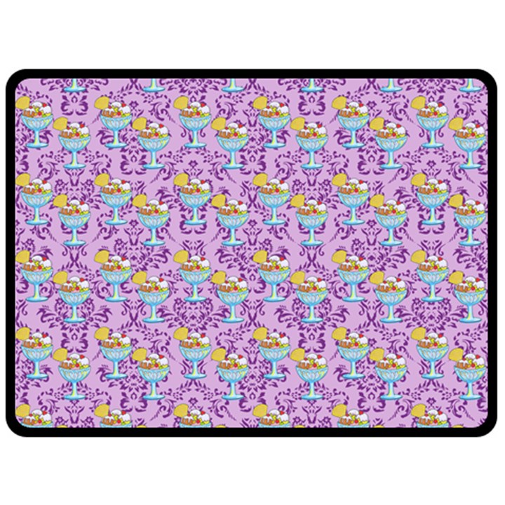 Paisley Lilac Sundaes Fleece Blanket (Large) 