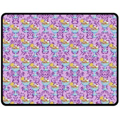 Paisley Lilac Sundaes Double Sided Fleece Blanket (medium)  by snowwhitegirl