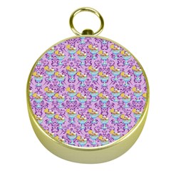 Paisley Lilac Sundaes Gold Compasses by snowwhitegirl