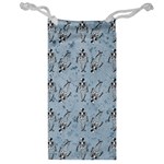 Skeleton Blue Background Jewelry Bag Front