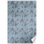 Skeleton Blue Background Canvas 24  x 36  23.35 x34.74  Canvas - 1