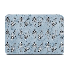 Skeleton Blue Background Plate Mats by snowwhitegirl