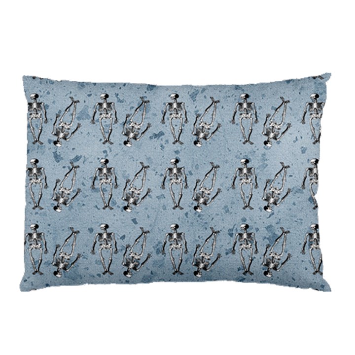 Skeleton Blue Background Pillow Case