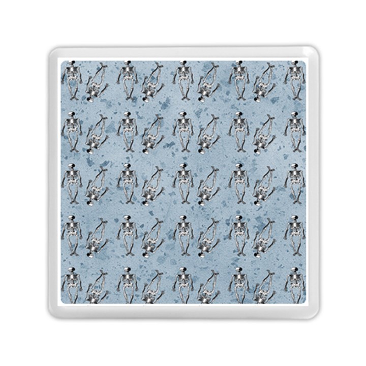 Skeleton Blue Background Memory Card Reader (Square)