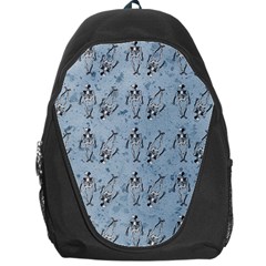 Skeleton Blue Background Backpack Bag by snowwhitegirl