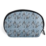 Skeleton Blue Background Accessory Pouch (Large) Front