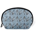 Skeleton Blue Background Accessory Pouch (Large) Back