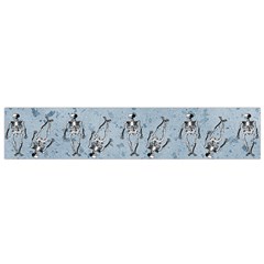 Skeleton Blue Background Small Flano Scarf