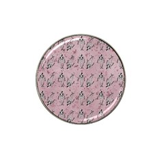 Skeleton Pink Background Hat Clip Ball Marker by snowwhitegirl