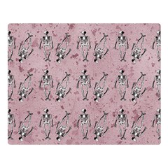 Skeleton Pink Background Double Sided Flano Blanket (large)  by snowwhitegirl