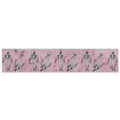 Skeleton Pink Background Small Flano Scarf by snowwhitegirl