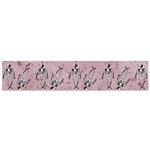 Skeleton Pink Background Small Flano Scarf Front