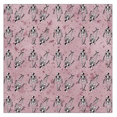 Skeleton Pink Background Large Satin Scarf (square) by snowwhitegirl