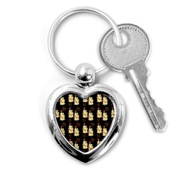 Victorian Skeleton Black Key Chains (heart)  by snowwhitegirl